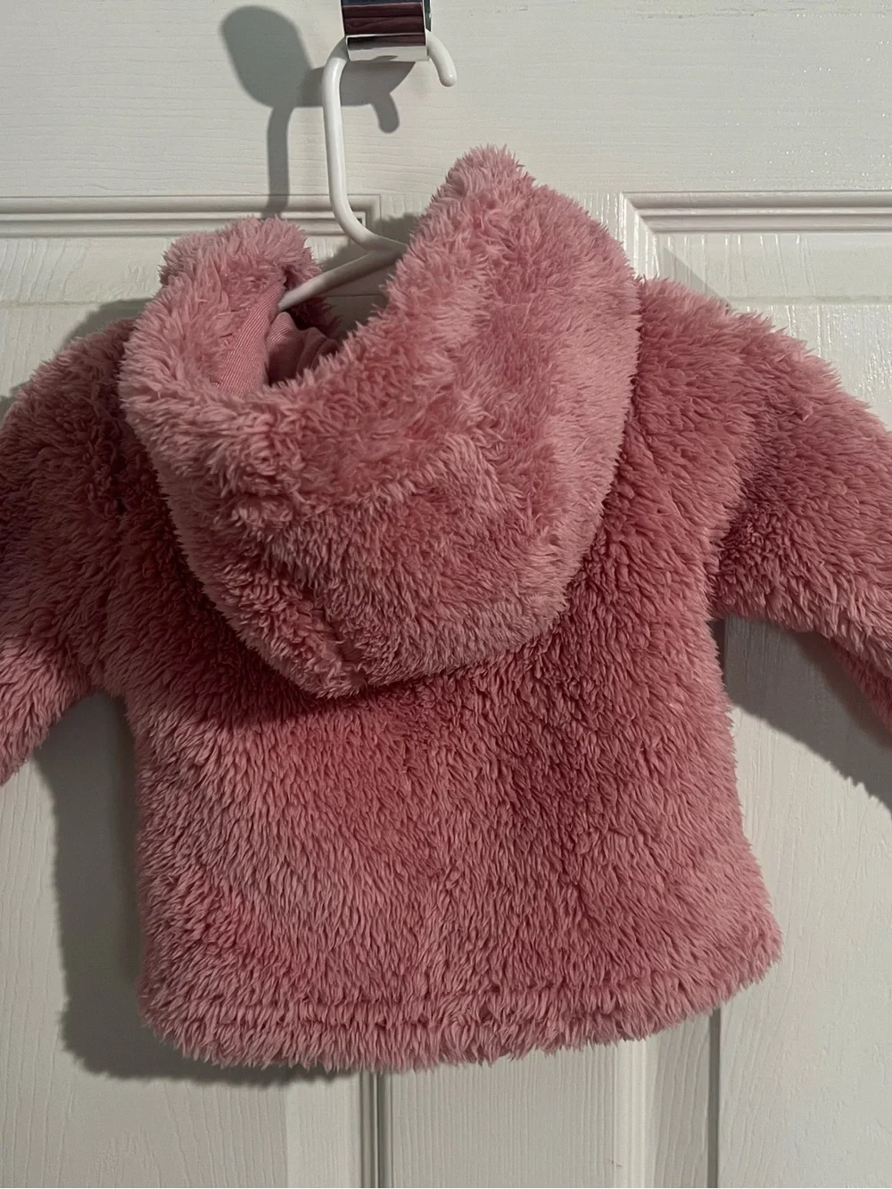 Carter's Dusty Rose Bear Hooded Fuzzy Puffer Jacket